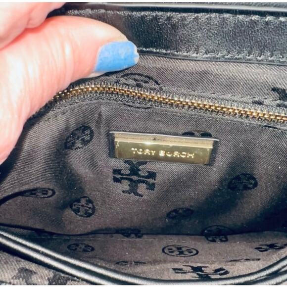 NEW!!! TORY BIRCH Alexa Quilted Shoulder Bag Clutch Black Designer OldMoney - Picture 4 of 4
